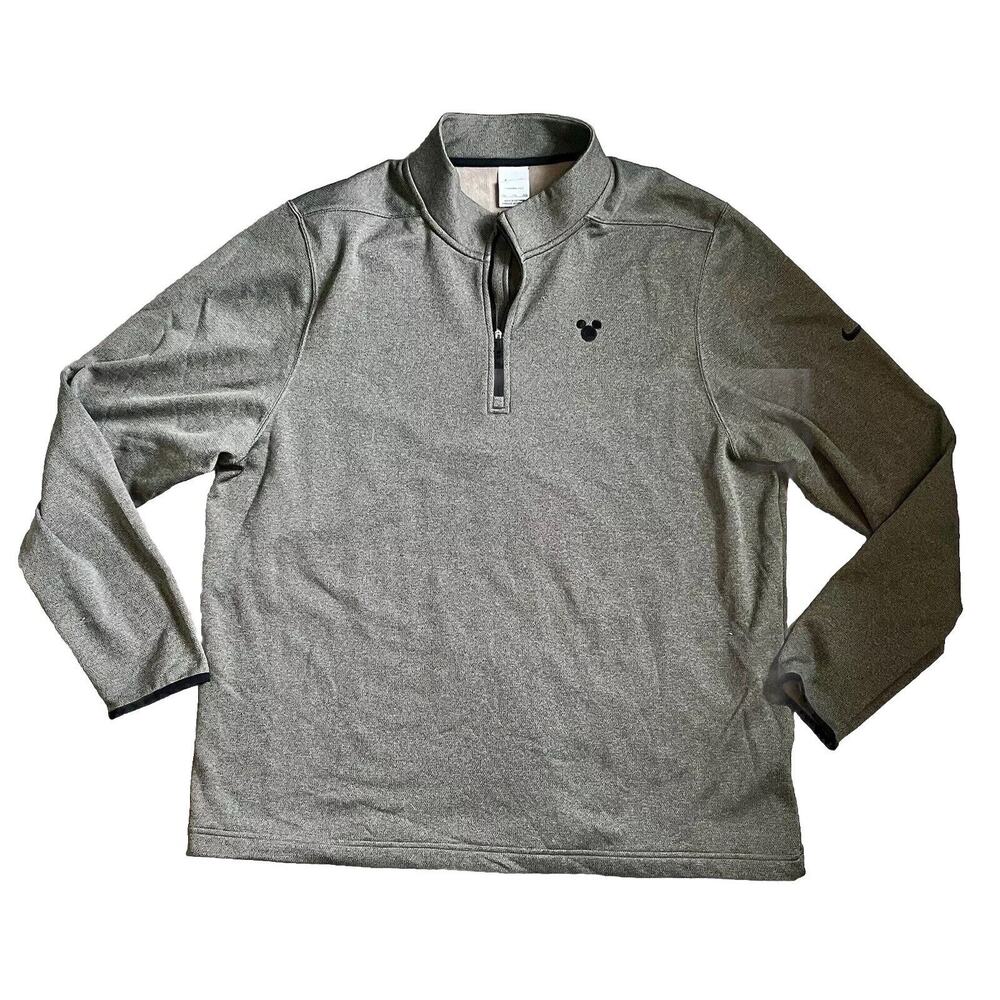 Disney Nike Men's Gray Quarter-Zip Sweatshirt